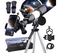 Telescope for Kids Beginners Adults, 70mm Astronomy Refractor Telescope with Tripod, Portable Telescope Gift for Kids Double the comfort