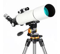 Telescope for Kids Beginners Adults, 80mm Aperture 500mm Astronomy Telescope with Adjustable Tripod Perfect Telescope Gift for Kids (Vit C)