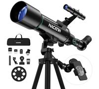 Telescope for Kids, NACATIN 70mm Aperture Childs Telescope Refractor Astronomical Adjustable Tripod Telescope for Kids Adults Beginners, with Smartphone Adapter and Wireless Remote