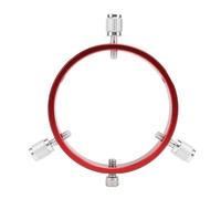 Telescope Guiding Scope Hoop Ring with M6 Screw 1 4 Inch, Red Aluminum Alloy Six Point for 80 100mm Astronomical Telescope, Sturdy and Material, Easy to Carry and Install