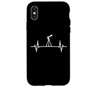 Telescope Heartbeart ECG Stargazing Stars Solar System Love Case for iPhone X/XS