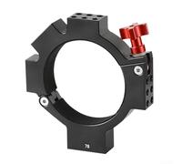 Telescope Holder Ring For ASI Cooled Cameras 78Mm, Adjustable Mount With M6 And 1/4"-20 Threads, Secure Fit For Astrophotography Equipment, Compact Design For Outdoor Use(Black)