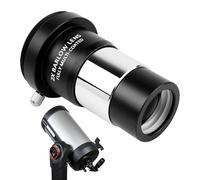 Telescope Lens - Fully Coated 1.25 Inch Camera Interface for 2X Magnification with Threaded Connection, Astronomical Eyepiece for Amateur Astronomers, Optical Glass, V