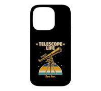 Telescope Life See Far Retro Astronomy Stargazer Case for iPhone 14 Pro