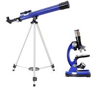 Telescope + microscope, astronomical telescope for children, outdoor monocular scope, with 3 oculos + 2 lenses barlow + tripod + phone holder, great gift for friends beginners 2021
