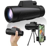 Telescope Monocular 12x50 HD Waterproof Monocular High Power BAK4 FMC Prism Telescope with Smartphone Holder and Adjustable Tripod for Mobile Phone for Bird Watching Hiking Camping