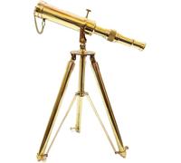 Telescope on Full Tripod Stand Antique Desktop Telescope Antique Finish Spyglass Nautical Beautiful On Tripod Stand