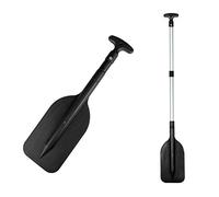 Telescope Sports Paddle Retractable Oar Personal Aluminum Alloy Rafting Boat Paddle for Water Sports Adult Children (Black)