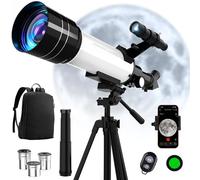 Telescope, Telescope for Adults & Kids, 70mm Aperture 400mm Refractor Telescopes for Astronomy Beginners with AZ Mount Tripod & Phone Adapter & Carry Bag, for Men