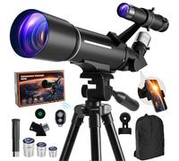 Telescope, Telescope for Kids & Adults, 70mm Aperture 400mm Refractor Telescopes for Astronomy Beginners with AZ Mount Tripod, Moon Filter, Phone Adapter & Backpack, Gifts for Kids & Beginners