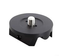 Telescope Tripod Connecting Base for Ball Head Mounting with Standard 3/8 in Thread Compatible with Various Equatorial Mounts for Smooth Alignment (Is black)