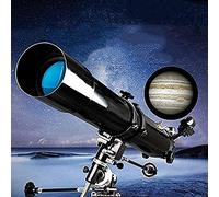 Telescope With 90deg Erect Prism Telescope For Beginners Portable 80mm Caliber 900mm Focal Length Refractor Telescope With Tripod A (Package 4) vision