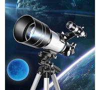 Telescope with Tripod,Telescope for Adults Stargazing - Observation Telescope and Astronomy Telescope for Kids and Beginners,Give Your Child A Favorite Gift (White With phone holder)