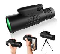 telescope Zoom Monocular Telescope with Smartphone Adapter High Powered HD Compact for Bird Watching BAK-4 Prism, FMC Lens