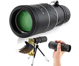 Telescope Zoomable Telescope with Smartphone Holder and Tripod,16x52 Monocular Upgraded HD h Power BAK4 Bird Watching Monocular Scope with Low Night Vision for/Sightseeing