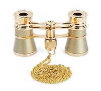 Telescopes 3 X 25 Classic Foldable Opera Glasses Binoculars Metal Body with Chain Optical Lens Theater Telescope Retro Design Women Gifts PhoneTelescopes (Color : A)