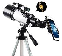 Telescopes Astronomy Refractor Telescope with Adjustable Tripod & Phone Adapter, Portable Telescope for Kids Adults Beginners, Easy to Assemble and Use Double the comfort