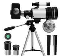 Telescopes for Adults Astronomy, 70mm Aperture Refractor Telescope for Beginners, Portable Travel Telescope with Phone Adapter and Stainless Tripod