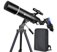 Telescopes for Adults Astronomy, 80mm Aperture 600mm Refractor Telescope for Kids & Beginners, Compact and Portable Travel Telescopio with Backpack