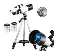 Telescopes for Adults Kids and Beginners, 70mm Aperture 400mm Focal Length Portable Professional Astronomical Telescope with Adjustable Stainless Steel Tripod 2 Eyepieces Carrying Bag