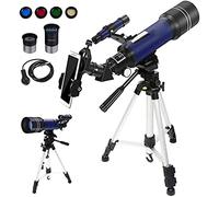 Telescopes for Astronomy,70Mm Refractor Telescopes with Adjustable Tripod Photo Shutter 4 Moon Filter for Telescope for Adults Kids Warm as ever