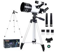 Telescopes for Kids & Beginners & Adult, Urtioty 70mm Astronomy Refractor Telescope with Adjustable Tripod for Sky Star Gazing