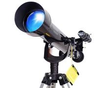 Telescopes Telescope for Adults Astronomy Beginners, 60mm Travel Refractor Telescope with Adjustable Tripod,Viewing moon telescope
