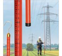 Telescopic Adjustable Survey Pole for Live Line Measuring Equipment, Power Maintenance and Substation Safety, 8m/26.2ft