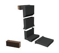 Telescopic Adjustable Underfloor Cavity Vent with Extension Sleeves Air Brick (Brown Air Brick)