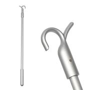 Telescopic Aluminum Window Pole Opener 24 Inch Loft Ladder Pole with Hook Easy to Use for Replacement Home and Office Broken Pole Hook Window Shutter Vertical Blinds Control Rod Accessory