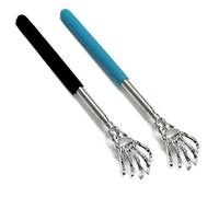 Telescopic Back Scratcher, Novelty Gifts for Men & Women, Portable Handheld Massage Stick, Unusual & Funny Massager (Black,Blue)