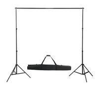 Telescopic Background System 155-300cm Studio Backdrop Support Stand vidaXL