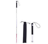 Telescopic Blind Cane with 2 Extra Cane Tips - Lightweight Retractable Crutch Reflective Walking Stick for the Elderly Blind People, Night Warning Reflective