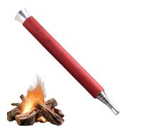 Telescopic Blower Tube - Stainless Steel Fire Blower | Retractable Ignition Rod | Portable BBQ Device for Fire Pit, Grill and Survival, Extendable Tube with Leather Case, Resistant to