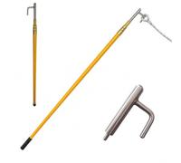 Telescopic Boat Hook Pole, Extendable Fiberglass Retrieval Pole | Versatile Pick Up/Pulling/Towing Rod, Extendable Boat Hook Telescoping 13ft - 19'7ft, 250 Kg Load Capacity