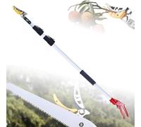 Telescopic Branch Cutter with Long Reach Pole Saw and Fruit Picker for Pruning Trees, Shrubs, and Hedges
