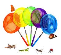 Telescopic Bug Net Colorful Butterfly Nets Kids Catching Insects Fishing Nets for Kids Outdoor Tools Extendable from 14.5 Inches to 33.8 Inches (5 Pack)