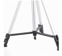 Telescopic Camera Tripod Silver Aluminium Alloy with 1/4 Inch Screw Port | Stable Phone and Camera Support, Anti-slip Ptz Plate, Practical Outdoor Use for Live Streaming and Self-portraits