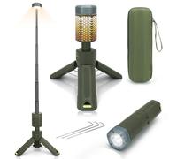 Telescopic Camping Lights,Portable Camping Lantern with Storage Bag,10500mAh Rechargeable Outdoor Adventure Emergency Light,Waterproof LED Work Lights with Magnetic (Green)