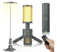 Telescopic Camping Lights Rechargeable 14000 mAh Led Multifunction Magnetic Lanterns Job Site Lighting Cordless Dimmable Camping Tent Lamp Portable Power Supply 6000LM IPX5 Waterproof (Space Gray)
