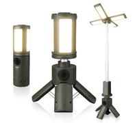 Telescopic Camping Lights Rechargeable LED 10000mAh Tent Lamp with Magnetic Base, Adjustable Height, IPX5 Waterproof Portable Power Bank for Outdoor Camping, Emergency, Job Site Lighting