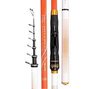 Telescopic Carbon Fibre Fishing Rod Super Stiff, Super Light Casting Rod - 3.6m, 3.9m, 4.5m - for freshwater and sea fishing(3.6M)