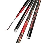 Telescopic Carbon Fishing Rod 1.8m to 3.9m Sturdy and sensitive, hand-held fishing rod for reservoirs and ponds(3.6m)