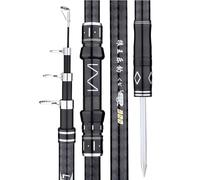 Telescopic Carbon Fishing Rods: 2.1m, 2.4m, 2.7m, 3.0m, 3.6m, 3.9m, 4.5m. Super-lightweight and super-stiff hand rod. Suitable for lakes, reservoirs, rivers and the sea.(4.5m)