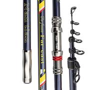 Telescopic Casting Fishing Rod Long Sections Carbon Sea Rod Super Stiff Ultralight 3.6M 3.9M 4.2M 4.5M 5.4M Portable Fishing Pole For Rivers Lakes Ponds & Oceans(5.4M)