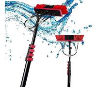 Telescopic Cleaning Brush Kit for Solar Panels and Windows - Water Fed Rotating Brush for Efficient Household Cleaning