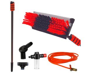 Telescopic Cleaning Brush, Starlyf Telescopic Hydrocleaner, Up to 7 Mt, Water Powered, Soap Dispenser, Cleaning Solar Panels, Window Cleaning Kit with Squeegee, Washing Trucks, Bus, Cars (7m)