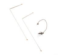 Telescopic Copper Dowsing Rods with Pendant Made of 99 9% Pure Copper for Divination, Mineral Detection, and Energy Therapy (A)