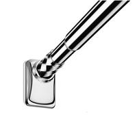 Telescopic Curtain Pole 0.4m 5.0m 32mm Diameter No Drilling Adjustable Shower Curtain Rod Easy Installation for Large Windows Extendable Clamping Rod