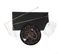 Telescopic Dowsing Rods 99.9% Copper Set for Water Finding & Treasure Locating - Retractable Divination Tools with Pendulum for Outdoor Exploration(C)